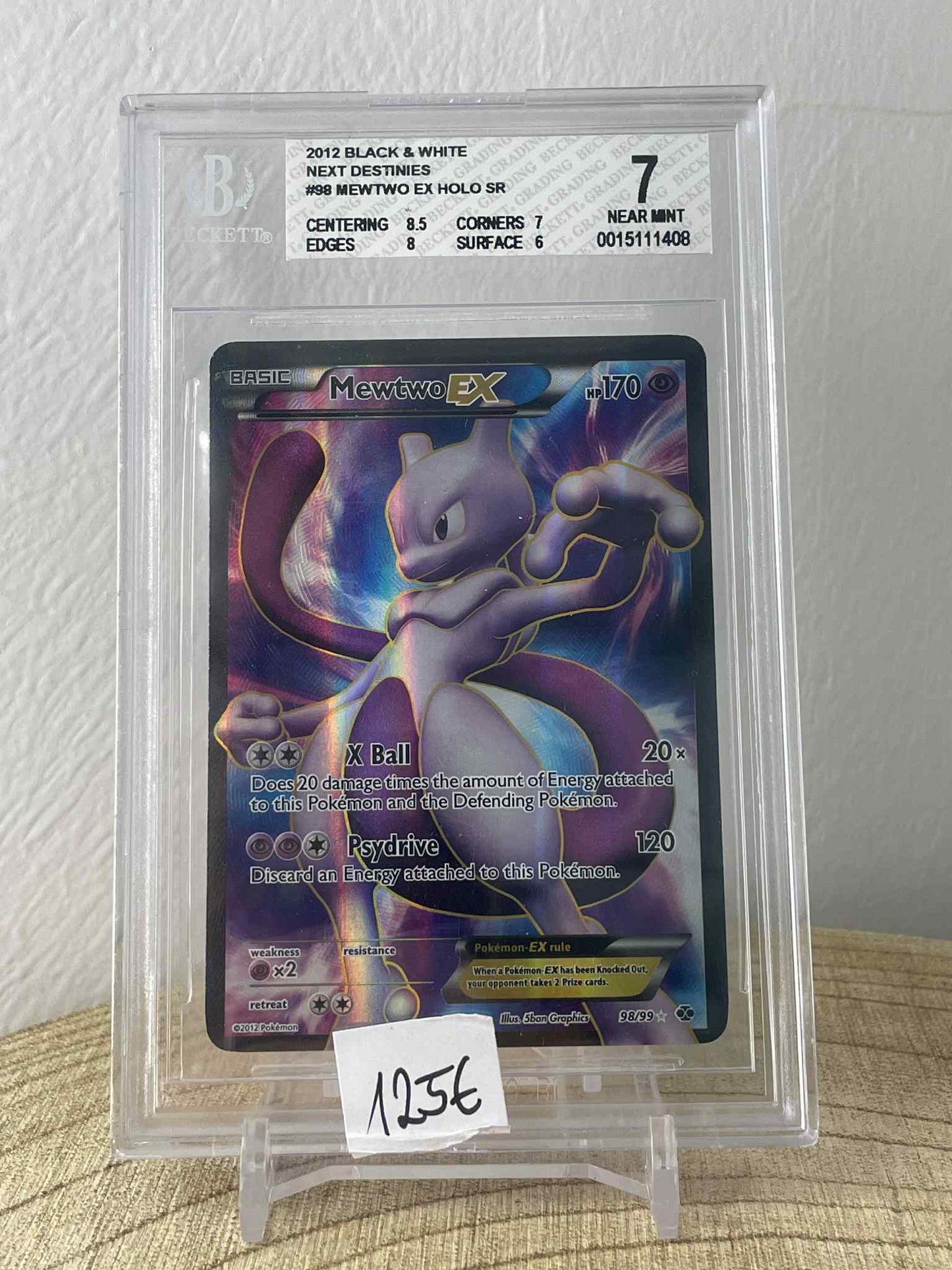 Mewtwo EX #98 Pokemon Next Destinies BECKETT 7