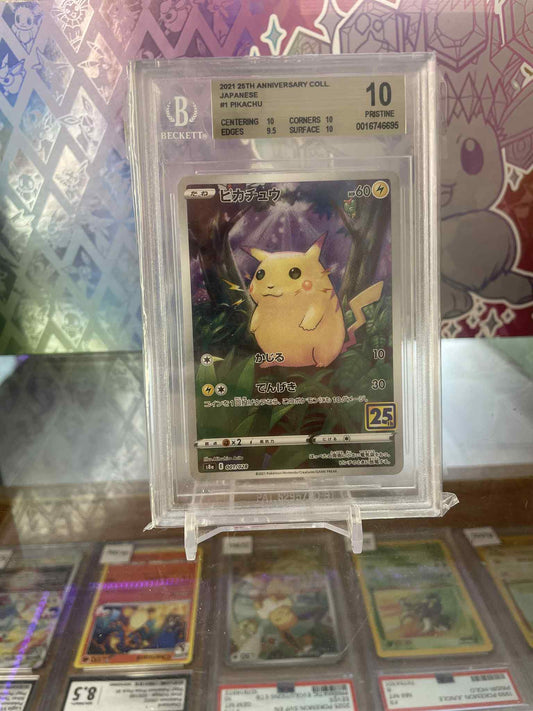 Pikachu #1 Pokemon Japanese 25th Anniversary Collection BACKETT 10