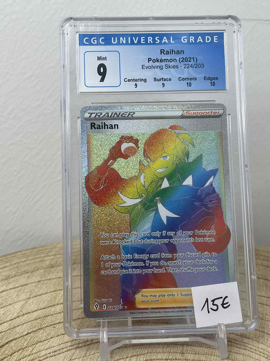 Raihan #224 Pokemon Evolving Skies  CGC 9