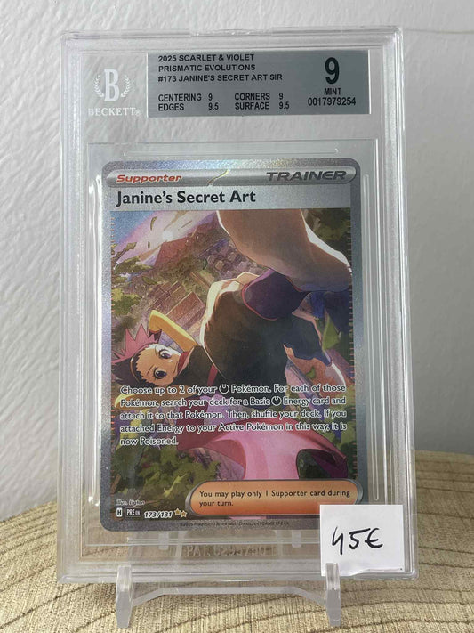Janine's Secret Art #173 Pokemon Prismatic Evolutions BECKETT 9