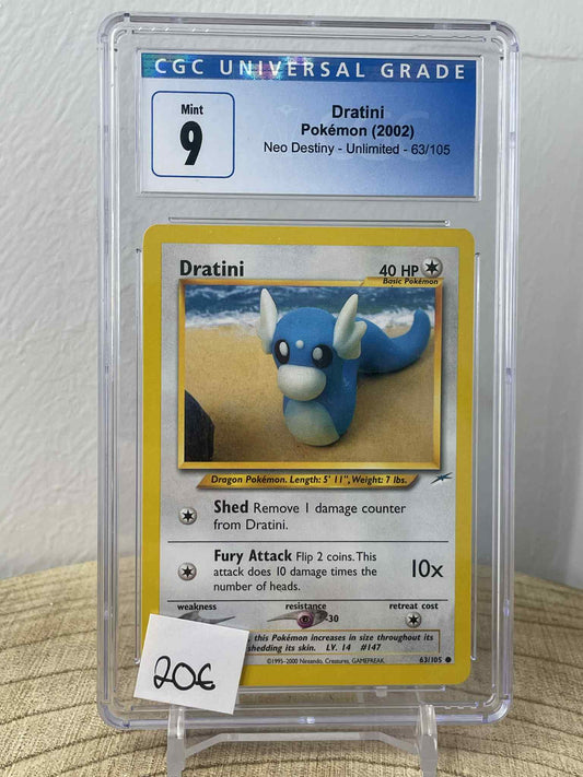 Dratini #63 Pokemon Neo Destiny CGC 9
