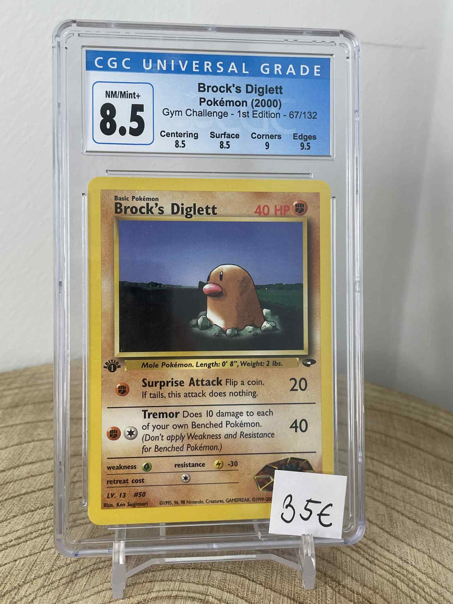 Brock's Diglett [1st Edition] #67 Pokemon Gym Challenge CGC 8.5