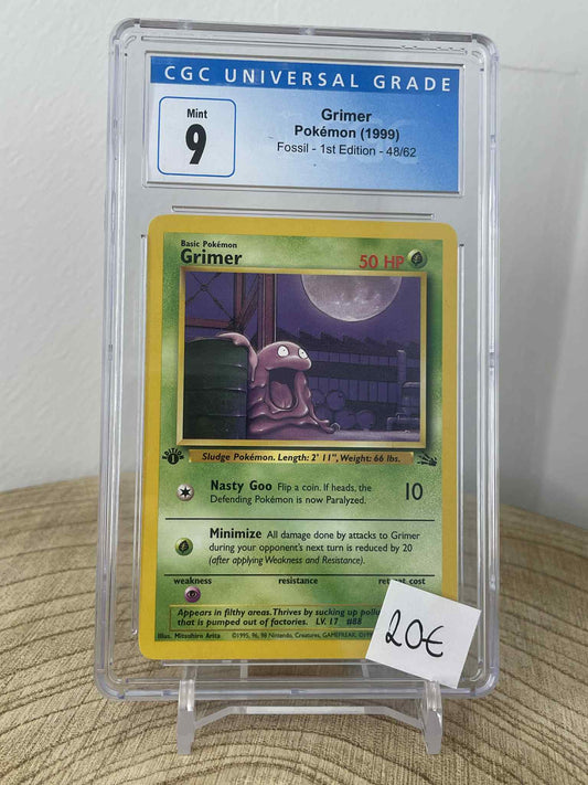 Grimer [1st Edition] #48 Pokemon Fossil CGC 9