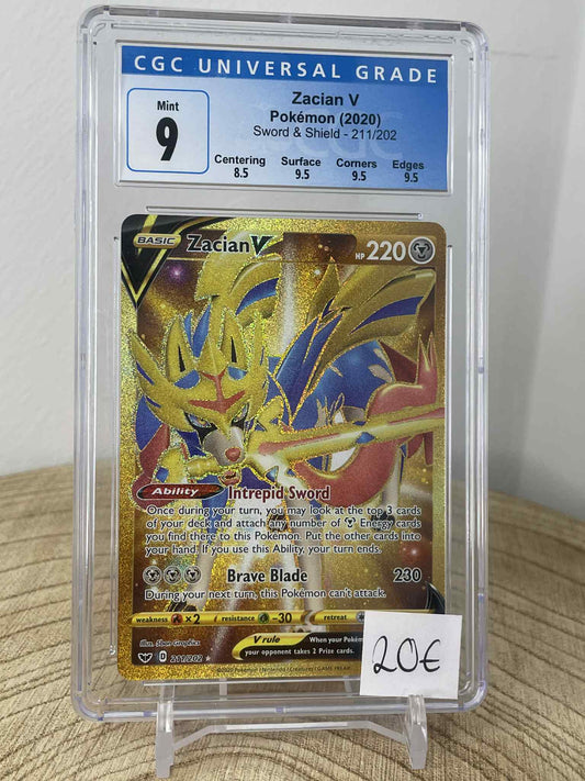 Zacian V #211 Pokemon Sword & Shield  CGC 9