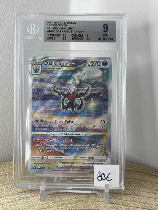 Darkrai VStar #GG50 Pokemon Crown Zenith BECKETT 9