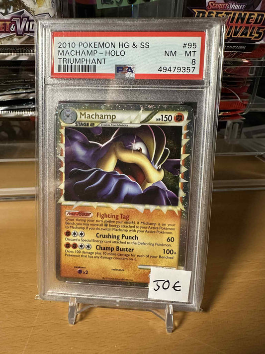Machamp #95 Pokemon Triumphant  PSA8