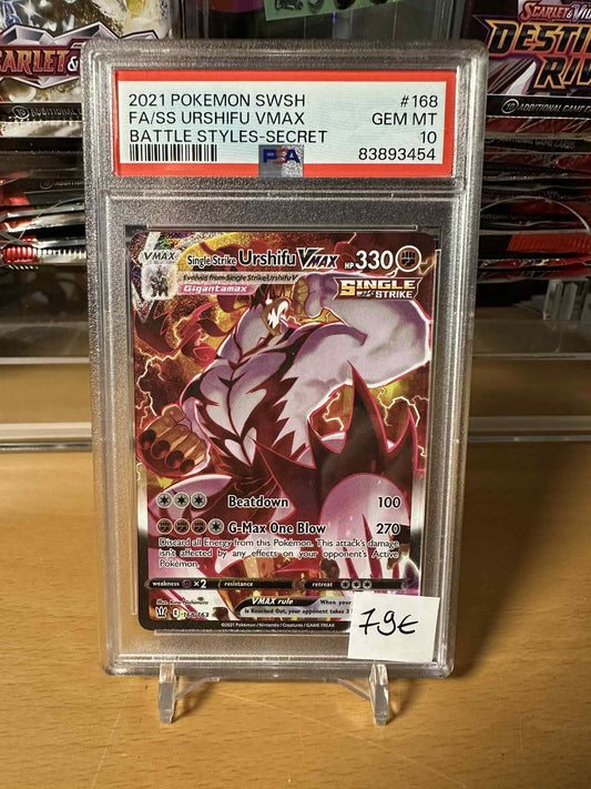 Single Strike Urshifu VMAX #168 Pokemon Battle Styles PSA10
