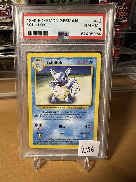 Wartortle #42 Pokemon Base Set PSA8 NÉMET