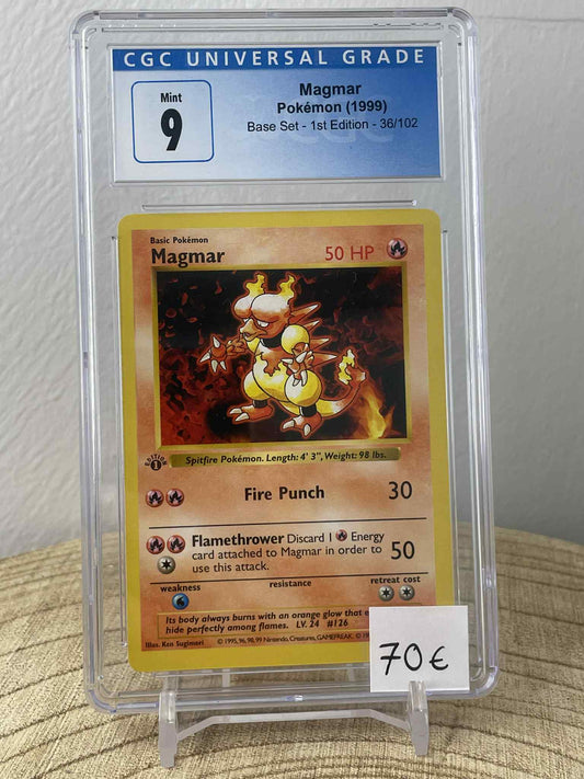 Magmar [1st Edition] #36 Pokemon Base Set CGC 9