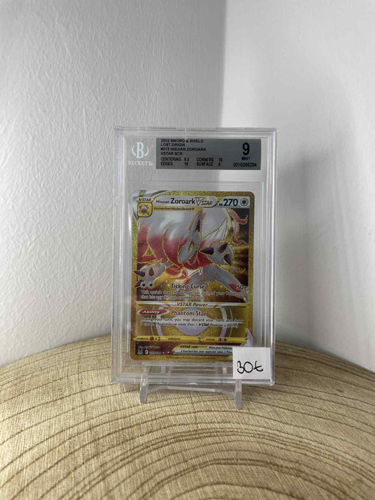 Hisuian Zoroark VSTAR #213 Pokemon Lost Origin BECKETT 9