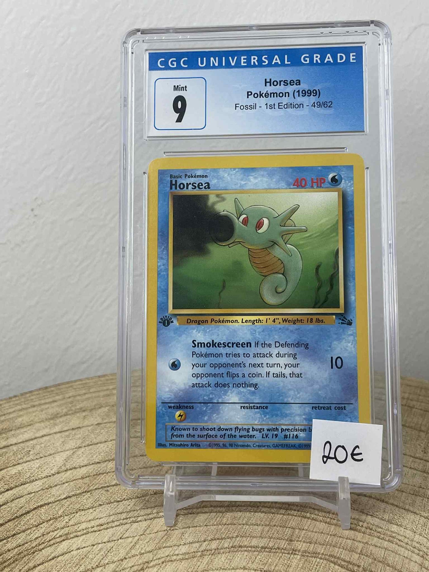 Horsea [1st Edition] #49 Pokemon Fossil CGC 9