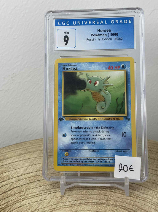 Horsea [1st Edition] #49 Pokemon Fossil CGC 9
