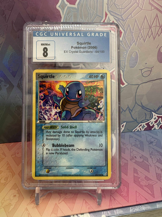 Squirtle #64 Pokemon Crystal Guardians CGC 8