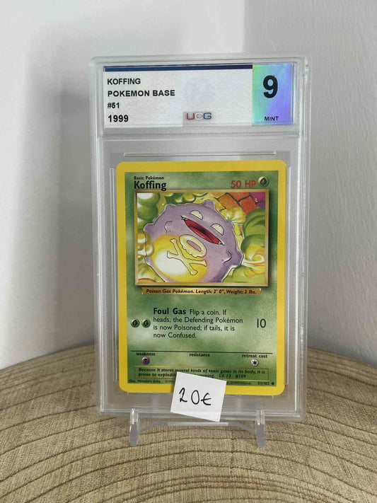 Koffing #51 Pokemon Base Set UCG 9