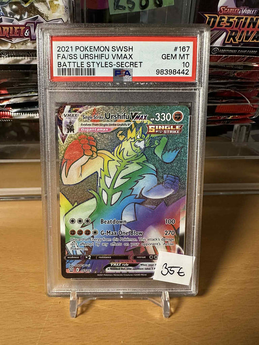 Single Strike Urshifu VMAX #167 Pokemon Battle Styles PSA10